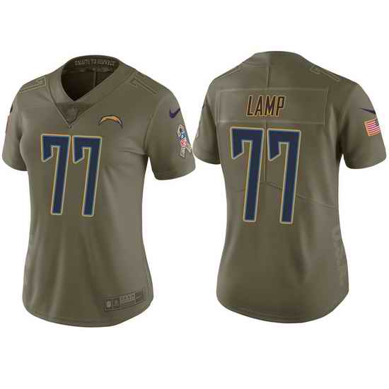 womens chargers forrest lamp olive 2017 salute to service jersey